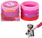 Sweet Paws Puppy Teething Bracelet Stack, 4 Pack, Wearable Silicone Dog Chew Toys for Small/Medium Dogs (Think Pink)