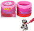 Sweet Paws Puppy Teething Bracelet Stack, 4 Pack, Wearable Silicone Dog Chew Toys for Small/Medium Dogs (Think Pink)