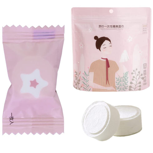 VanFn Disposable Towel, Compressed Towel, Mini Disposable Compressed Washcloth, Cotton Portable Disposable