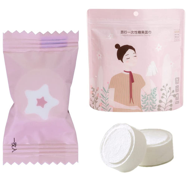 VanFn Disposable Towel, Compressed Towel, Mini Disposable Compressed Washcloth, Cotton Portable Disposable