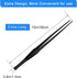 Aquarium Tweezers Extra Long 15 inches, Luxiv Stainless Steel Straight and Curved Tweezers 38cm Extra Long Tweezers for Fish Tank Plant Aquascape Tools, Feeding Tongs (15 inches, Black)