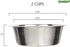 Greendale Set 2 (2 Cup Capacity) - Stainless Steel Metal Dog Bowls - Perfect for Dog Food, Water and as Replacement Bowls for Elevated Stands