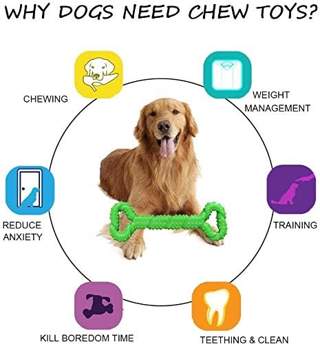 Durable 13 Inch Bone Shape Dog Chew Toys, Extra Large Tug Toy for Aggressive Chewers, Medium and Large Dogs