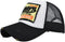 Vintage Half Mesh Baseball Cap, Washed Denim Trucker Hat with Embroidery Adjustable Unisex