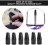 Presta Valve Cap Set of 6, Anodized Aluminum Alloy Tire Air Valve Caps for Cycling, Black