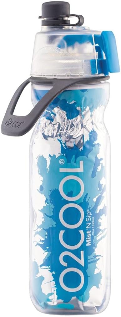 O2COOL ArcticSqueeze Insulated Squeeze Bottle, 20 oz., Blue/Blue Splash