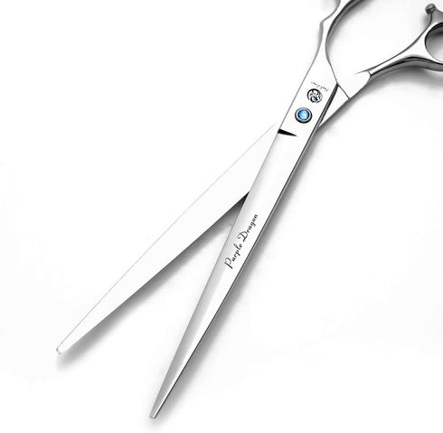 Purple Dragon Sharp Edge Salon Hair Cutting Shears - 4” to 10" - Pet/Dog Grooming Scissors with Bag