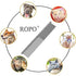 CWXZSTM Pet Steel Combs for Dog and Cat, Dematting Comb with Rounded Teeth and Non-Slip Grip Handle, 6.5IN/7.4IN