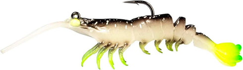 Generic Fishing Lure ps35 Soft Plastic Shrimp 3.5 Inch Prerigged Color # 4