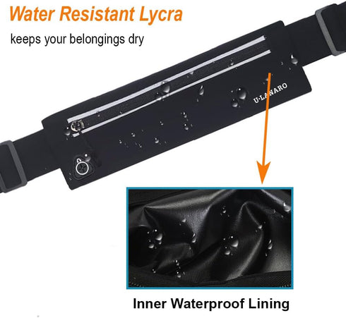 ULANARO Pack Pack Slim Running Belt Fanny for Men Women, Running Phone Holder Runners Pouch Waist for Workout, Money