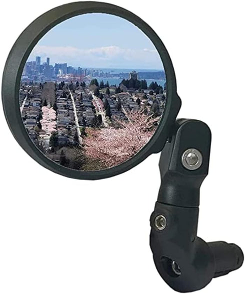 Hafny NEW Multi-Adjustable Bar End Bike Mirror, HD Safe Blast-Resistance Glass Cycling Mirror, E-bike Mirror