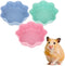 3 Pcs Hamster Food Bowl, Cute Shape Dish for Hamster, Rat, Mice, and Other Small Animals (Pink, Green, Blue)