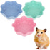 3 Pcs Hamster Food Bowl, Cute Shape Dish for Hamster, Rat, Mice, and Other Small Animals (Pink, Green, Blue)