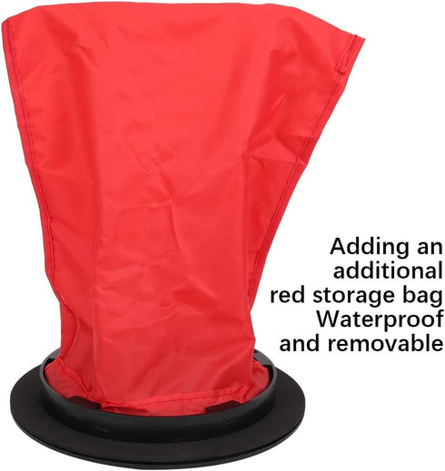 Round Kayak Hatch Lid with Sealing Storage Bag for Canoe Fishing Rigging (6 inches)
