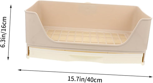 HANABASS Rabbit Litter Box for Small Pets - Bunny Potty Tray