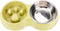 Tineer Double Pet Dog Slow Feeder Bowl, Stainless Steel Anti-Choke Puppy Food and Water Feeder for Cats (Green)
