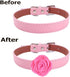 12pcs 1.6" Rose Small Dogs Collar Bows, Flowers for Wedding Birthday Party Collars Decor
