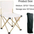 Bloepum Creamy White Small Outdoor Folding Chair, Camping Picnic Chair, Ultra-Light Portable Artist Sketching Chair