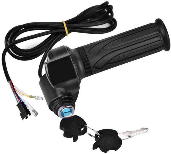 Waterproof Electric Bike Grip, 1 Pair Throttle Handlebar Grip with LED Display for Electric Cars, Bikes, Scooters