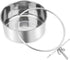 Wontee Pet Food Water Bowl with Clamp Holder, 2 Packs Stainless Steel Feeding Cups for Dog Bird Cat Rabbit (M)