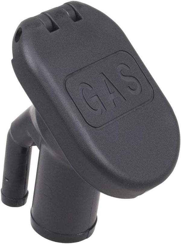 Perko 1318DPGBLK Vented Gas Fill, Polymer, 35° Angled Neck for 1.5" Hose, Black
