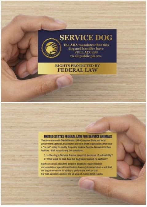 Small Service Dog Sling Carrier with ID Tag, EZ-Sling for Small Dogs, Includes Service Dog Law Handout Cards