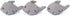 ZP262 ZippyPaws Miniz Sharks Squeak Toy