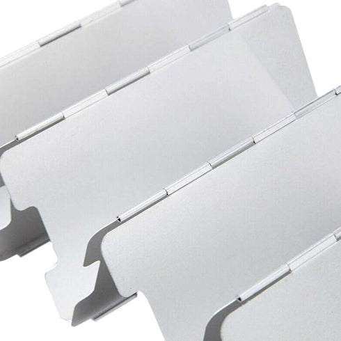 Foldable Burner Windshield for Outdoor Camping Cooker - 8/9/10/12 Plate BBQ Cooking Gas Stove