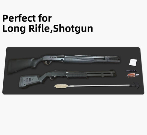 Large Gun Cleaning Mat for Pistol Rifle Shotgun, Non-Slip Waterproof Leather Workbench Mat for Maintenance