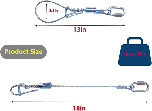 DANGONGLI 2-Packer Set 304 1200 lbs Goat and Deer Hunting Hanging Tool Stainless Steel Quick-Release Hoof Hook Designed