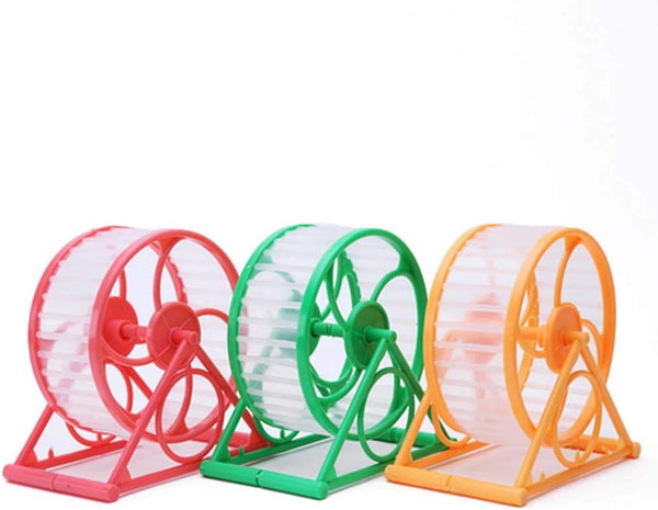 Hamster Exercise Wheel, Silent Running Wheel with Stand for Hamsters, Random Color, 1 PC