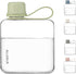 Portable Flat Water Bottle, 10.8 oz BPA Free Reusable Tritan Plastic, Lightweight Leakproof Slim for Hiking