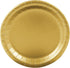 24 Fun Express Metallic Gold Paper Dinner Plates - Metallic Gold Disposable Dessert Paper Plates - Tableware