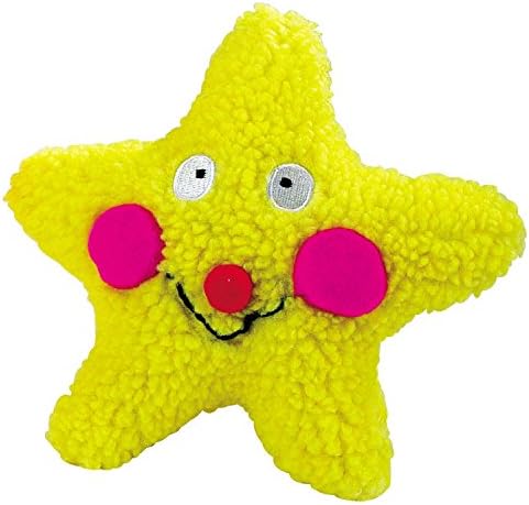 Zanies Smiling Star Dog Toy, Yellow Star, 7.5"
