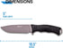 MTech USA – Fixed Blade Knife – Grey TiNite Coated Stainless Steel Blade with Black Nylon Fiber Handle, Full Tang, Includes Black Nylon Sheath - Hunting, Camping, Survival, Tactical, EDC – MT-20-70C by MTECH USA