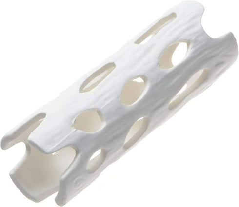 Aquarium Decor Shrimp Shelter Tube Breeding Hiding Cave for Fish Tank Decorations (White)
