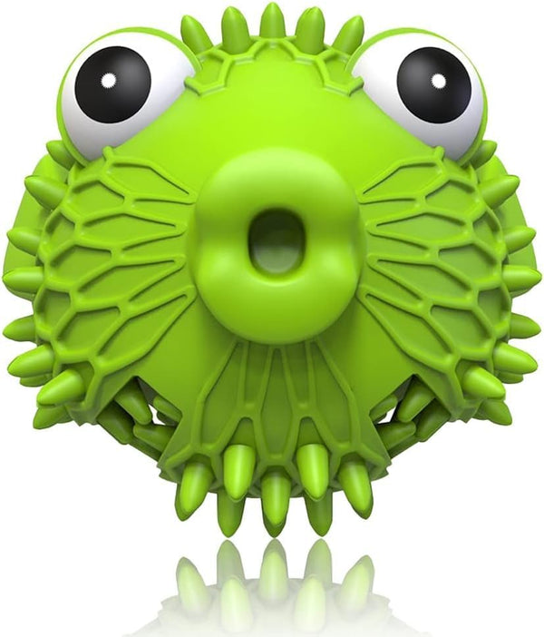 Dog Toy for Aggressive Chewers, Tough Natural Rubber with Squeaker & Crinkle Paper, Durable Teeth Cleaning Toys