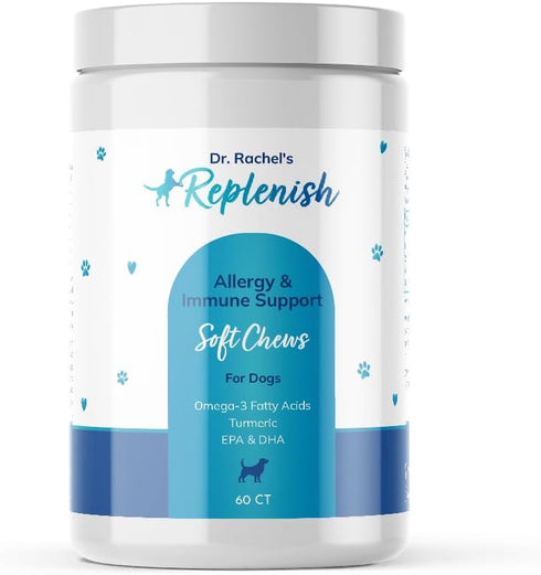 Replenish Allergy and Immune Support Chews for Dogs - Dr. Rachel's Antioxidant-Rich Skin & Coat Health