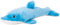 ZippyPaws Jigglerz - Dog Beach Toy for Large and Small Dogs, Ocean Animal Plush Toy with Crinkle Head and Tail, Blue