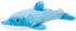ZippyPaws Jigglerz - Dog Beach Toy for Large and Small Dogs, Ocean Animal Plush Toy with Crinkle Head and Tail, Blue
