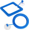 2PCS Fish Feeding Ring, Round and Square Floating Food Feeder Circle with Suction Cup for Aquarium