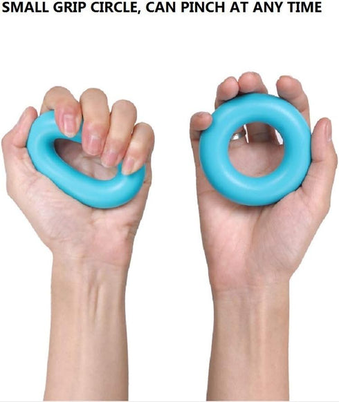 Grip Strength Trainer, Hand Grip Strengthener, Forearm Grip Workout - Silicone Rings for Rock Climbing, Athletes &