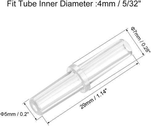 uxcell Aquarium Air Valve Connector Plastic Inline Tubing Straight Valves for 4mm Fish Tank Pond Air Line 30pcs