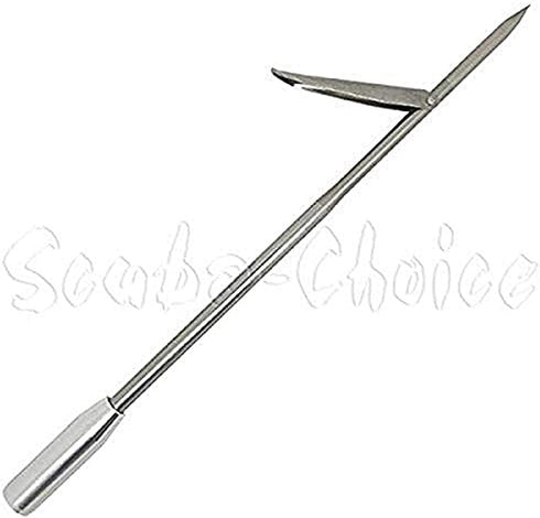 Scuba Choice 12" Stainless Steel Pole Spear Tip Single Barb Head – Durable Replacement for Palantic Fiberglass & Carbon