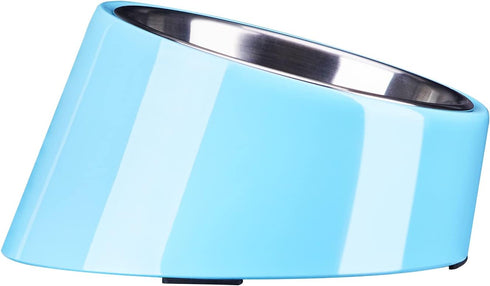 SuperDesign Mess Free 15° Slanted Bowl for Dogs and Cats, Tilted Angle Bulldog Bowl Dog Feeder, Non-Skid & Non-Spill