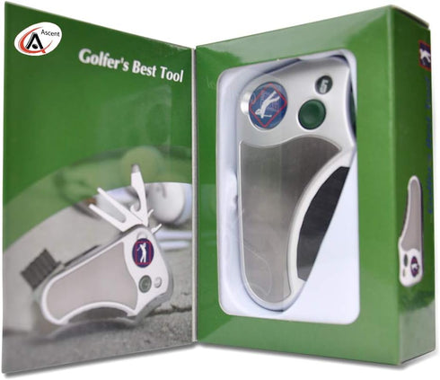 Golfer's Best Tool – 6-in-1 Golf Multitool for Men & Women - Stroke Counter, Divot Repair, Club Cleaner, Compact Gift