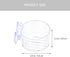 Mipcase 4Pcs Red Worm Feeder Dish with Suction Cup, Floating Fish Tank Feeding Bowl for Shrimp and Fish.