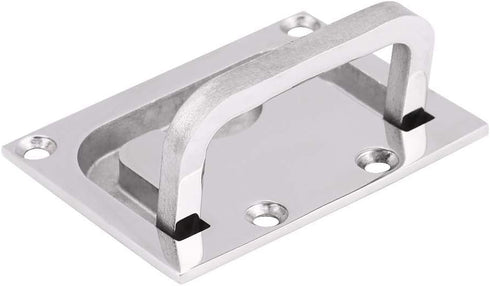 Tbest Flush Ring Pull Handle, Stainless Steel Boat Flush Hatch Locker Cabinet Pull Handle for Marine Yacht Boating