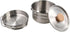 zaoalife 2pcs Set Set Backpacking Camping Cookware Outdoors Stainless Steel Cookware Non-Stick Lightweight Pot Pan