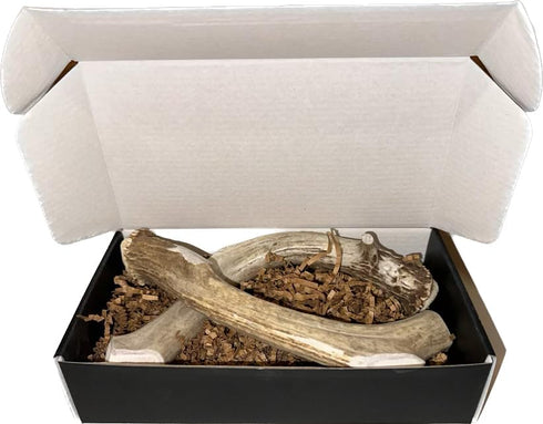 The Antler Box Premium Deer Antler Dog Chews (1 lb Bulk Pack) - X-Large (2 Antlers)